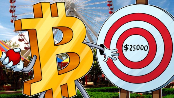 Цена биткоина поднялась до $25 000